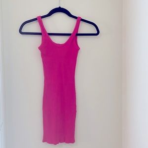 Naked wardrobe fuchsia tank top dress